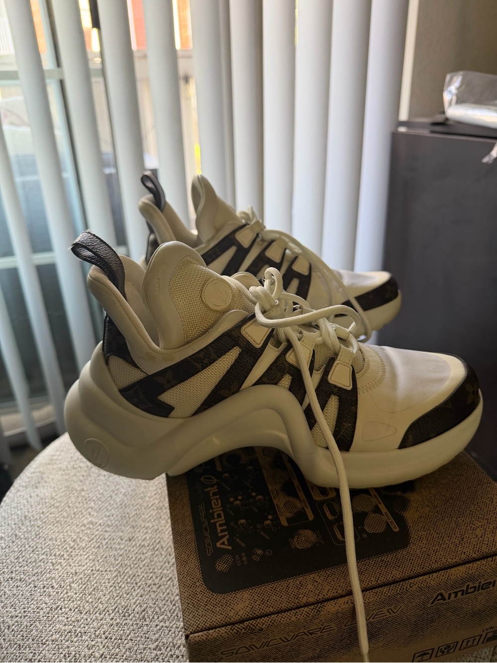 Louis Vuitton White and Black Archlight Women's Sneakers